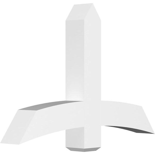 Ekena Millwork Bellingham Architectural Grade PVC Gable Bracket, 48"W x 32"H x 6"D x 6"F, 16/12 Pitch GBP048X32X0606BEL00 - main